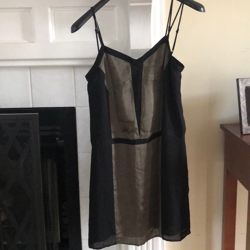 Black and Gray spaghetti strap dress